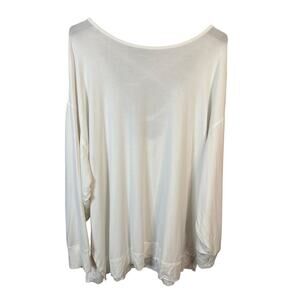 LIVI women's white long sleeve shirt/sweatshirt crisscross back size 22/24 plus